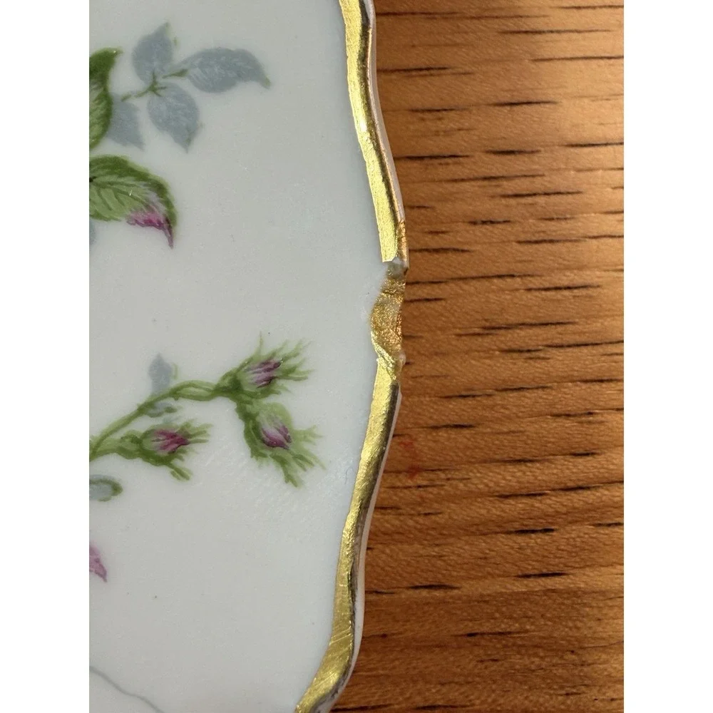 Haviland Limoges Sylvia Porcelain Salad Plate Trailing Roses 7.5